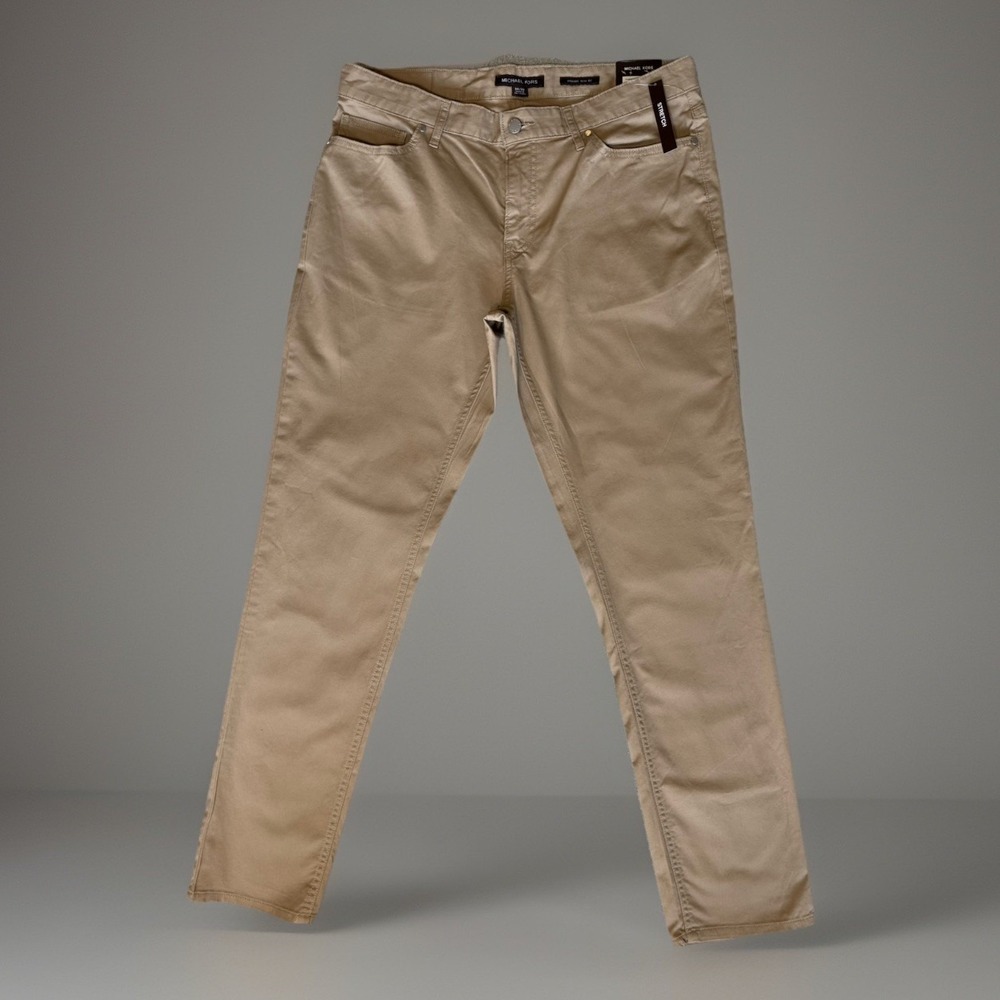 Michael Kors NWT Men's Parker Slim Fit Khaki Pants‎ 34x32
